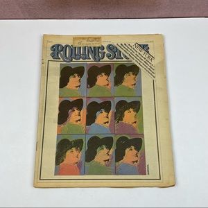 Vintage Rolling Stone Magazine Warhol New York October 6, 1977